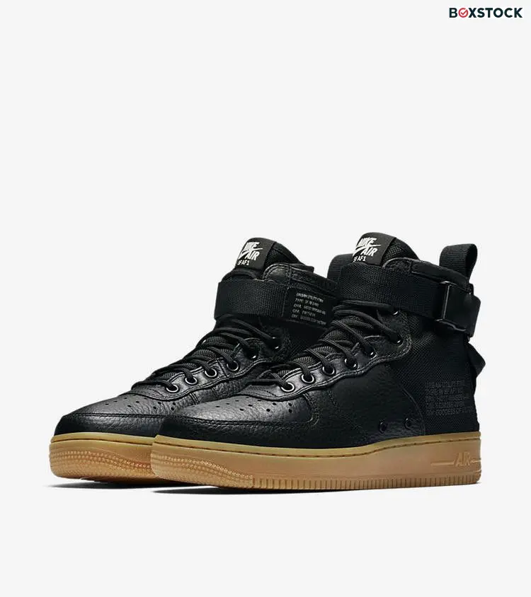 Nike SF Air Force 1 Mid Black Gum (Women's)