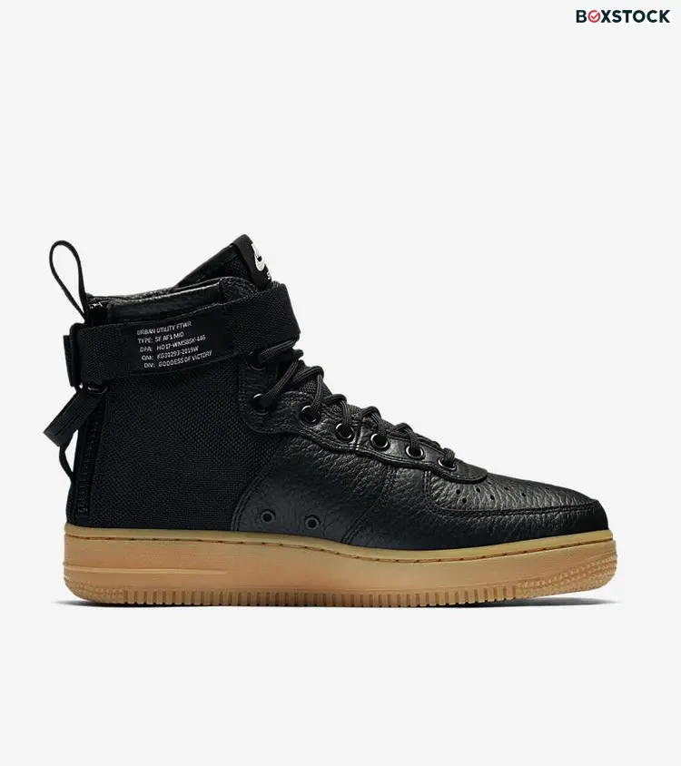 Nike SF Air Force 1 Mid Black Gum (Women's)