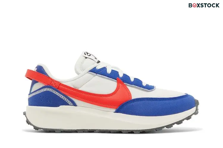 Nike Waffle Debut Swoosh Habanero Red Old Royal