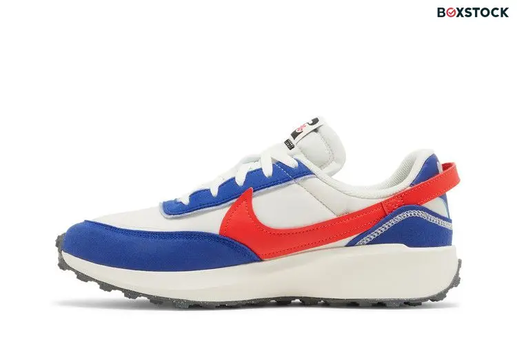 Nike Waffle Debut Swoosh Habanero Red Old Royal