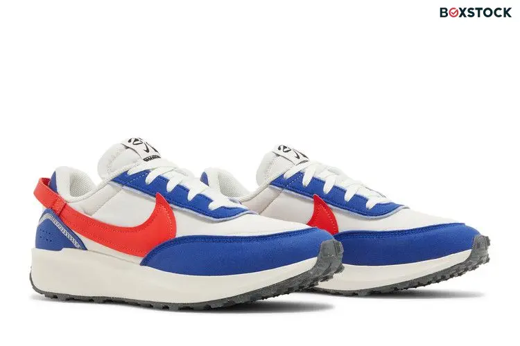 Nike Waffle Debut Swoosh Habanero Red Old Royal