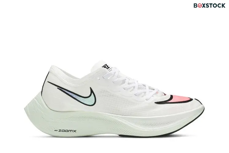 Nike ZoomX Vaporfly Next% White Hyper Jade Flash Crimson