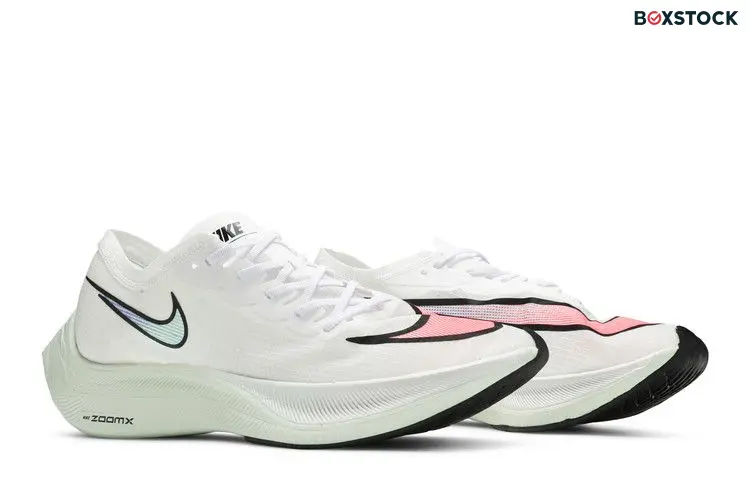 Nike ZoomX Vaporfly Next% White Hyper Jade Flash Crimson