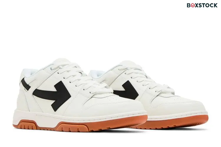 OFF-WHITE Out Of Office OOO Low Tops White Black Gum