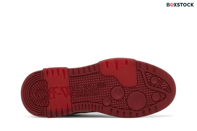 OFF-WHITE Out Of Office OOO Low Tops White Burgundy (Women's)