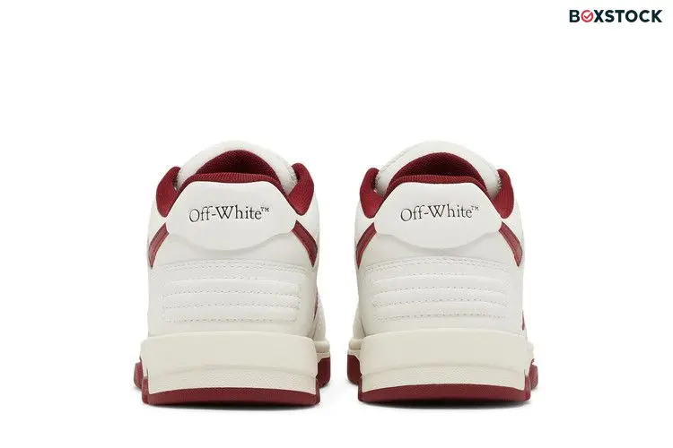 OFF-WHITE Out Of Office OOO Low Tops White Burgundy (Women's)