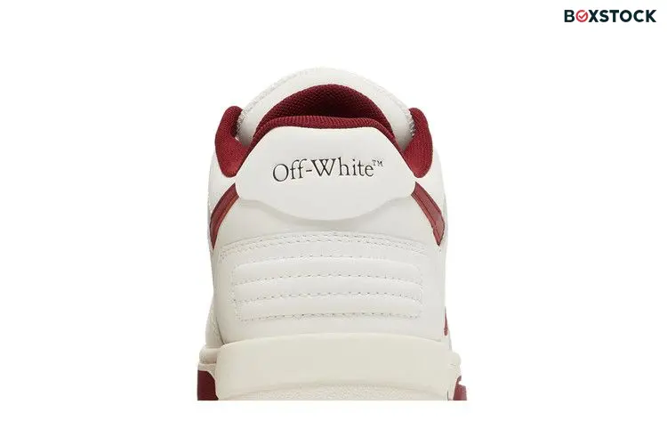 OFF-WHITE Out Of Office OOO Low Tops White Burgundy (Women's)