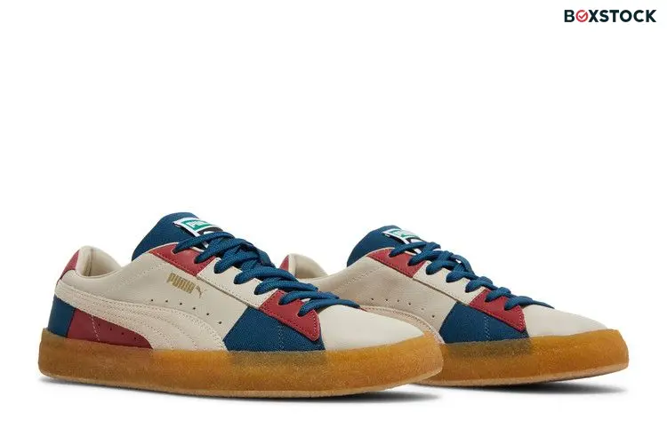 Puma Suede Crepe Patch Peyote Blue Red