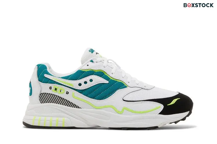 Saucony 3D Grid Hurricane White Green Lime