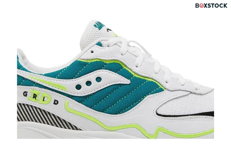 Saucony 3D Grid Hurricane White Green Lime