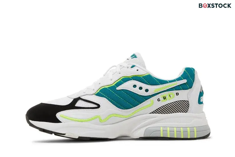 Saucony 3D Grid Hurricane White Green Lime