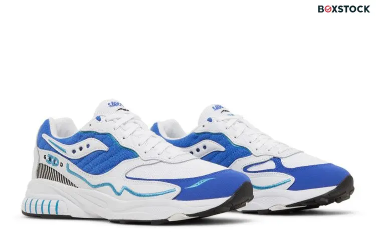 Saucony 3D Grid Hurricane White Royal