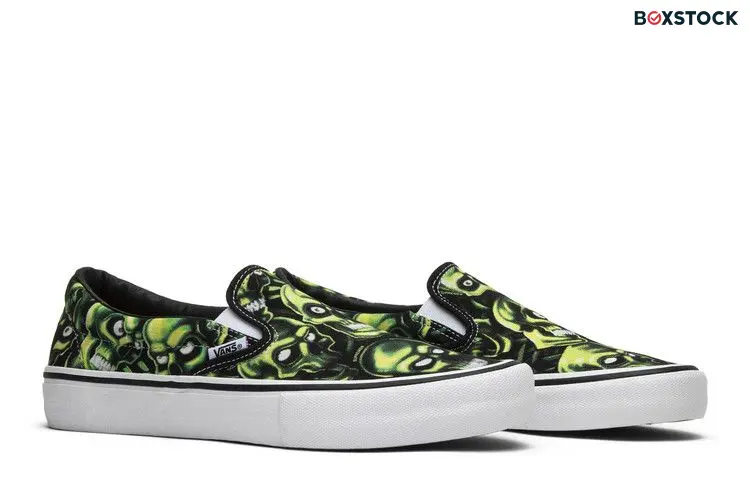 Vans Slip-On Supreme Skull Pile (Green)