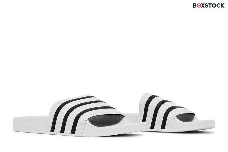 adidas Adilette White Core Black White