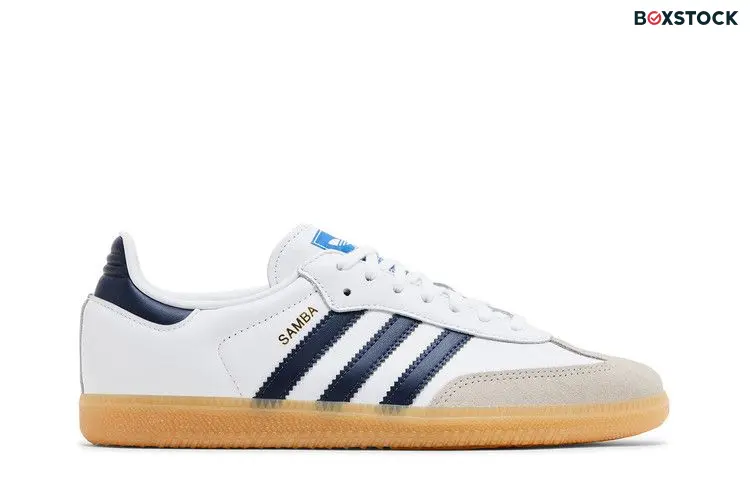 adidas Samba OG Cloud White Collegiate Navy Gum (GS)