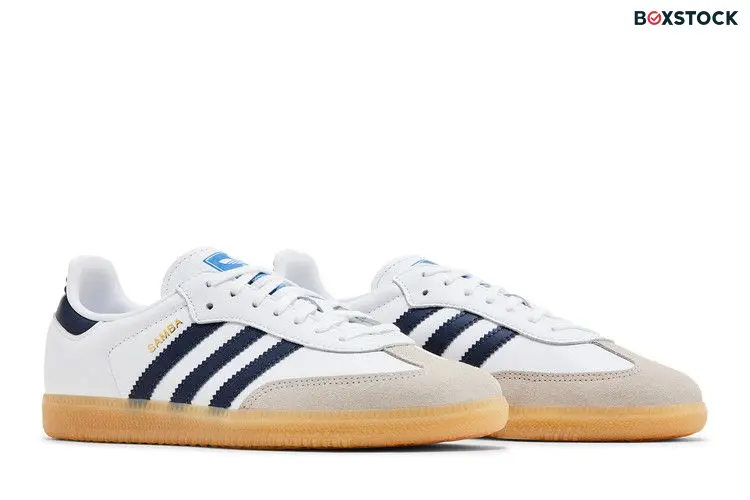 adidas Samba OG Cloud White Collegiate Navy Gum (GS)