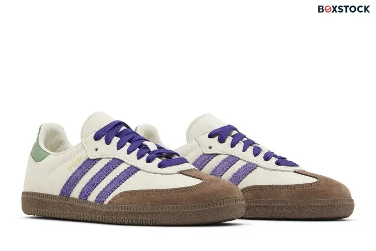 adidas Samba OG Off White Core Purple Green Brown (Women's)